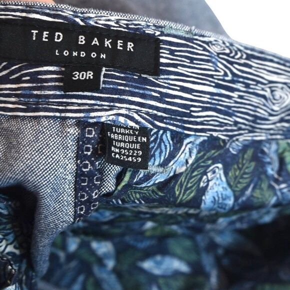 Ted Baker London Blue Gray Pants 30R x 30L Slim Fit Smart Casual Businesscore - Picture 6 of 10